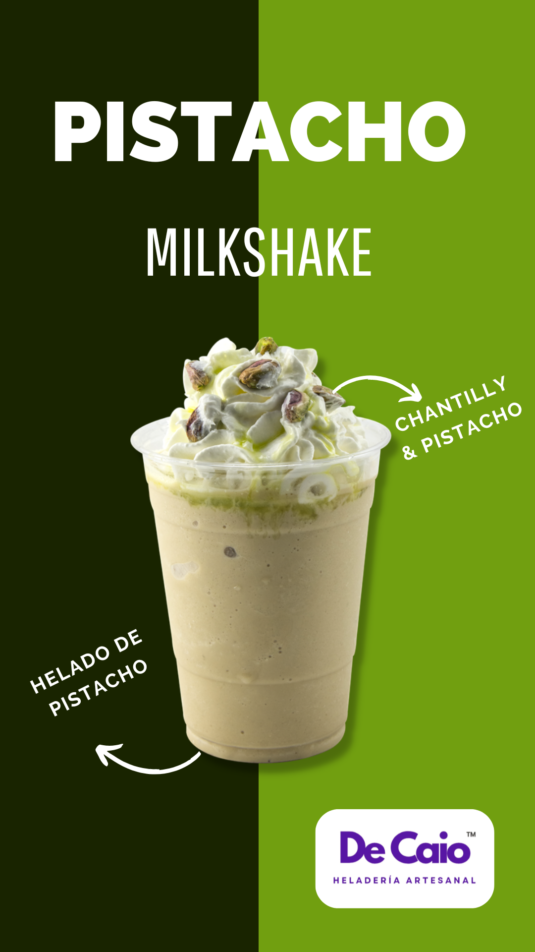 Milkshake de pistacho De Caio